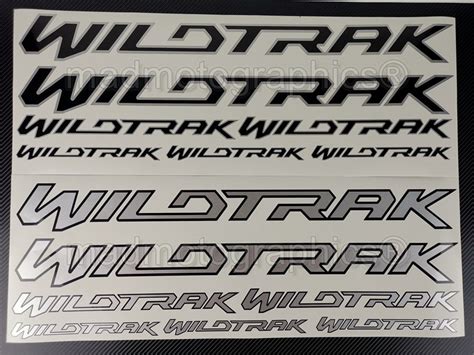 Wildtrak Sticker Set For Ford Ranger Pick Up Truck 2012 2020 Decals