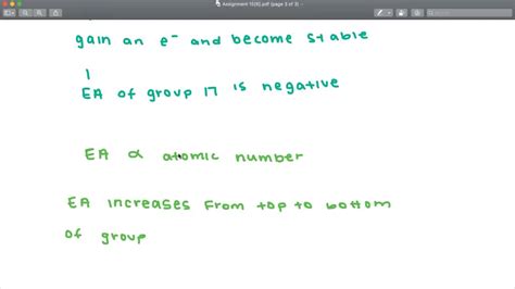 SOLVED:The electron affinities of the group 17 elements increase with ...