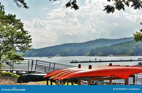 Lake Ouachita stock image. Image of lake, tree, water - 97363839