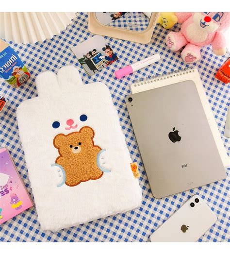 Kawaii Bear Plush Korea IPad Case – ubekeen