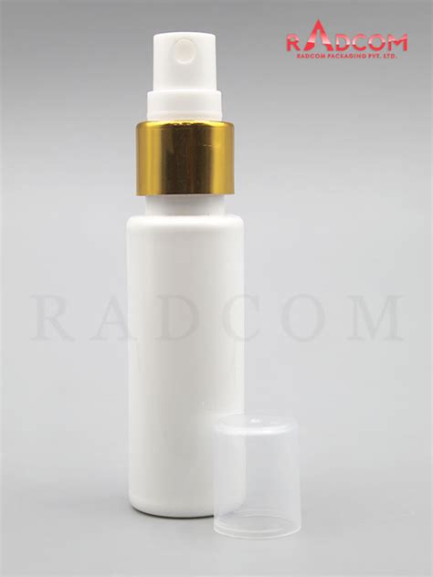 Ml Tulip Opaque White Pet Bottle With White Mist Pump With Golden