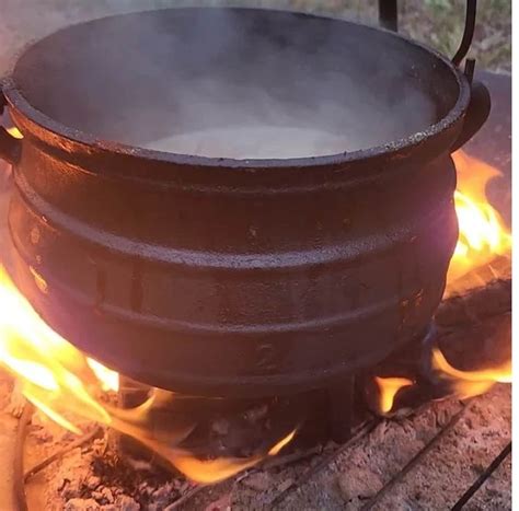 Cast Iron Cauldron Potjie Pot Large Cast Iron Kettles Open Etsy