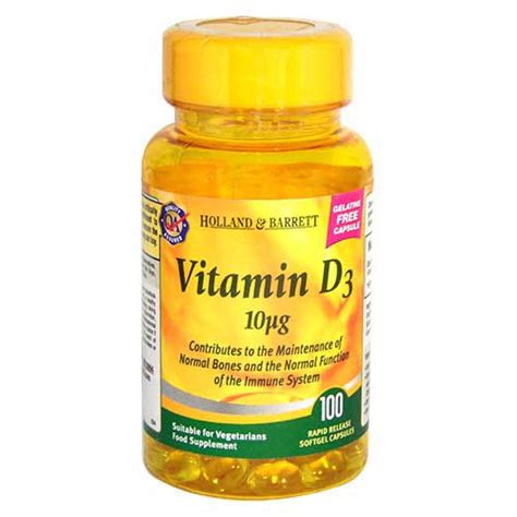 Holland And Barrett Vitamin D3 10 Ug 100 Capsules Price Uses Side