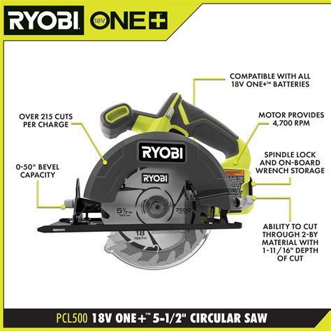 18V ONE 5 1 2 CIRCULAR SAW RYOBI Tools