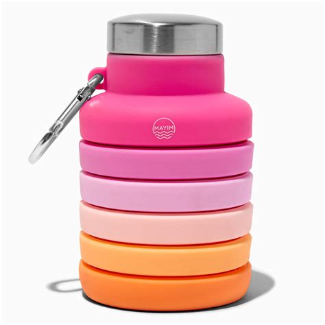 claires collapsible pink ombre water bottle mini water bottles