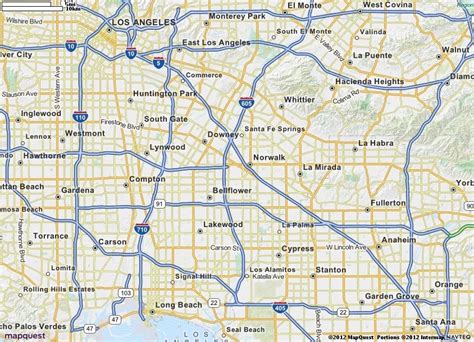 MapQuest Maps - Driving Directions - Map | Los angeles parks, East los ...