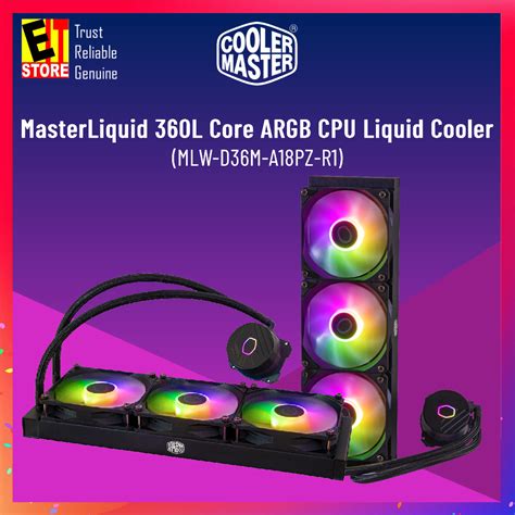 COOLER MASTER MasterLiquid 360L Core ARGB CPU Liquid Cooler MLW D36M