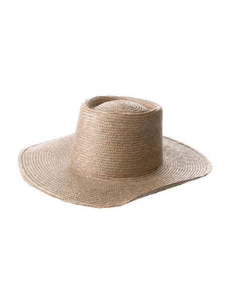 Janessa Leone Wide Brim Straw Hat Neutrals Hats Accessories