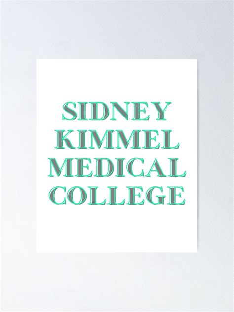 " sidney kimmel medical college" Poster for Sale by Oubnat | Redbubble