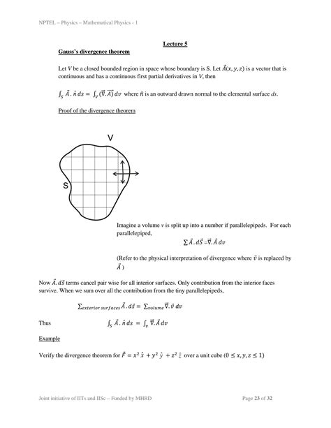 SOLUTION Gauss Divergence Theorem Studypool