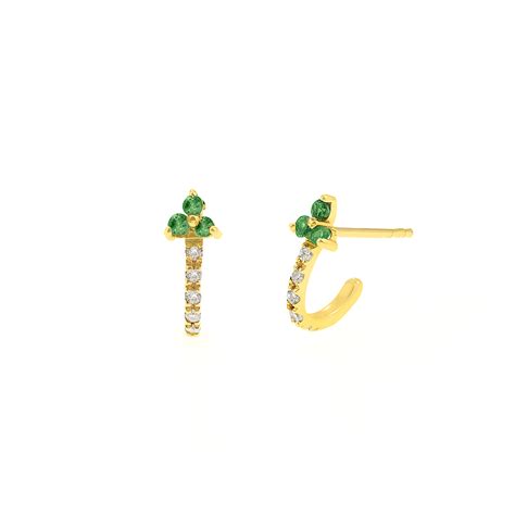 Aretes De Diamante Roseta Zafiro Oro K Baliq