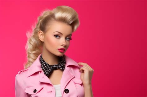 Premium AI Image | A glamorous human doll with blonde hair