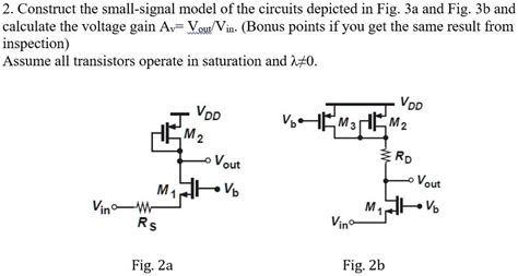 Solved Construct The Small Signal Model Of The Circuits Depicted In