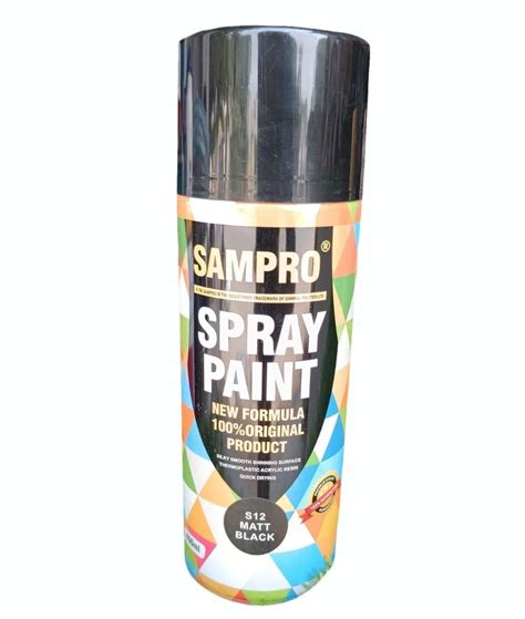 Sampro S12 Matt Black Spray Paint For Wood And Metal 400 Ml At Rs 120