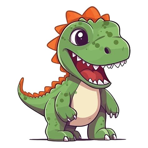 Whimsical T Rex Cute And Quirky 2D Illustration Of A Tyrannosaurus Rex