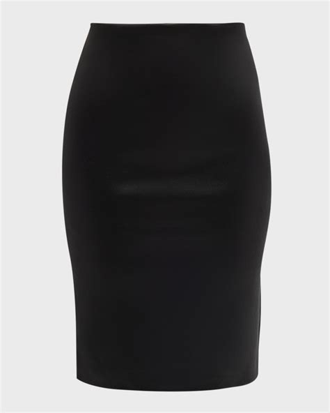 Theory Leather Pencil Skirt Neiman Marcus