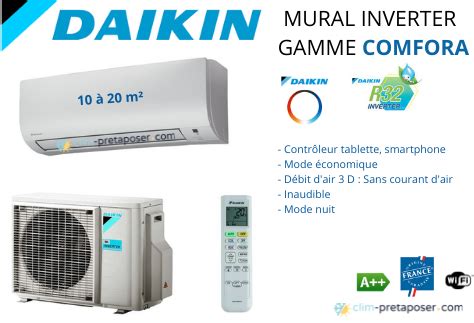 Climatisation Sortie Pas Ch Re Daikin Comfora Ftxp M Surface De