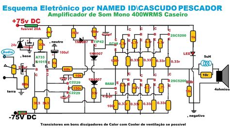 Named ID Eletrônica BR Amplificador de Som Caseiro 400WRMS Lixo