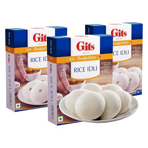 Gits Instant Rice Idli Breakfast Mix Makes 45 Per Pack Pure Veg