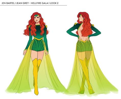 X Men Hellfire Gala 2022 Jean Grey Marvel Girls Superhero Costumes