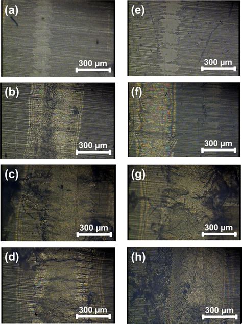 Optical Microscopy Of Wear Tracks Produced At And N On