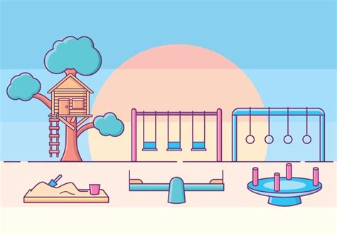 Kids Playground Illustration 141471 Vector Art at Vecteezy