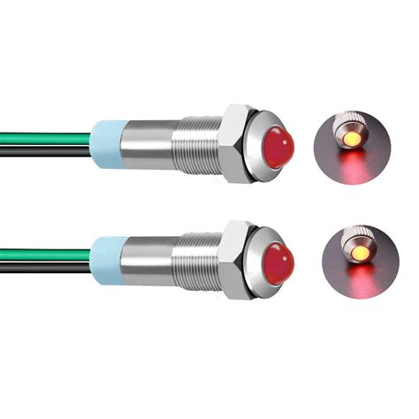 Amazon Mxuteuk 2 Pcs Red 110V 220V 6mm 1 4 LED Metal Indicator