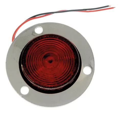 Plafón Sellado Rojo Cromado 6 Leds