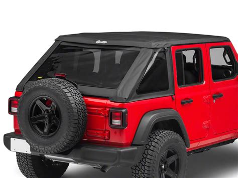 Mopar Soft Top Premium Twill Fabric Black For 2018 2022 Wrangler Jl 4