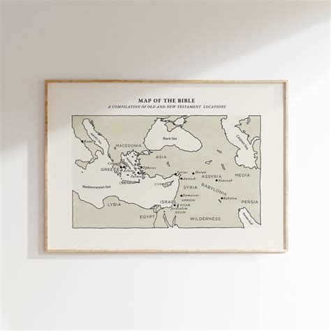 Map of the Bible Old and New Testament Christian Study Maps - Etsy