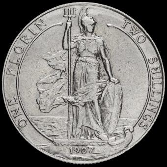 1910 Edward VII Silver Florin Fine