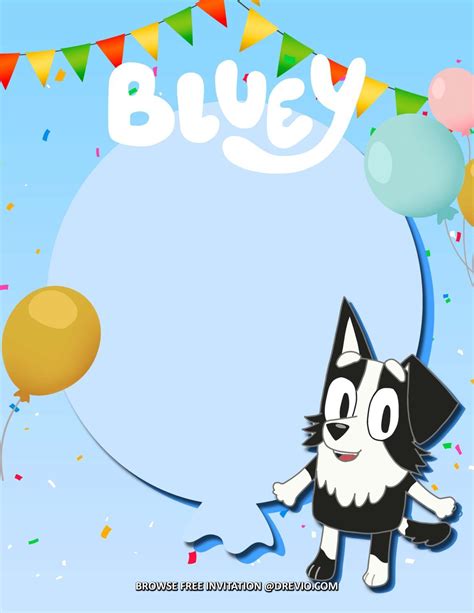 Free Invitations Bluey Birthday Invitations Party Ideas Birthday