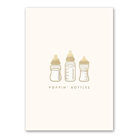 New Baby Poppin Bottles Greeting Card - Lady Jayne