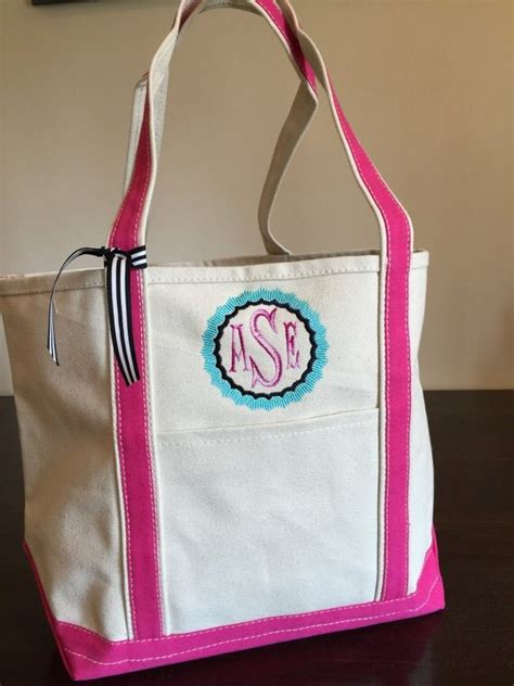 Canvas Monogrammed Beach Bag Pool Tote Bag Personalized Custom