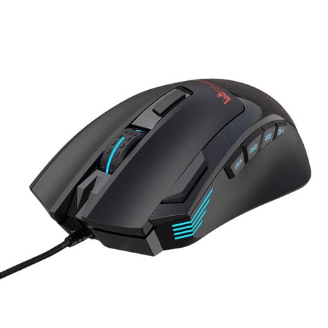 Mouse para jogos fio USB 9 botões 7200 dpi rgb retroiluminação 1000