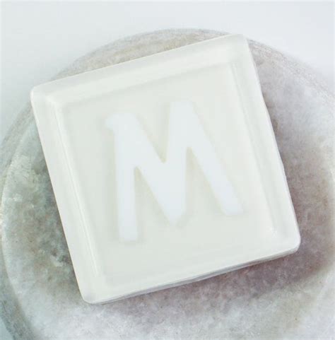 White Monogram Glycerin Soap Bar View All Monogram Soaps Here