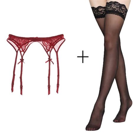 Women Garters Multicolor Lace Gauze Sexy Classic Garter Belts With