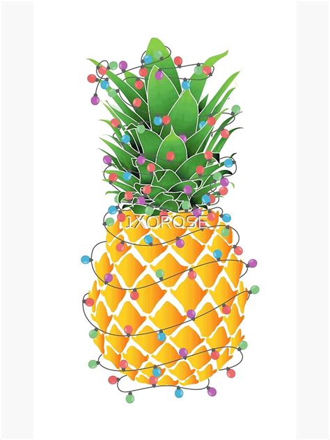 Pineapple Christmas Tree Poster For Sale By 1xorose Redbubble