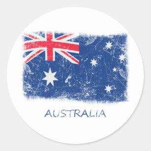 Australian Flag Stickers | Zazzle AU