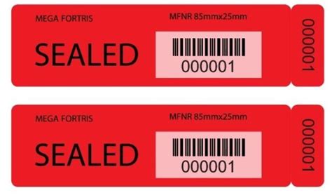 Non Residue Security Label 85x25 Mega Fortris Uk Ltd