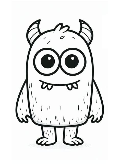 Desenho De Um Monstrinho - Desenhos de Monstrinho para Colorir, Pintar e Imprimir - Colorir.Info