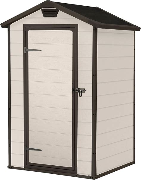 Keter Manor Outdoor Plastic Garden Storage Shed Beige X Ft