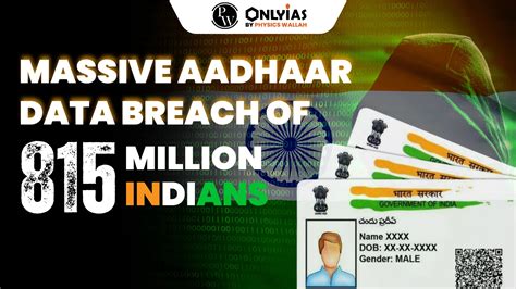 Massive Aadhaar Data Breach Of 815 Million Indians PWOnlyIAS