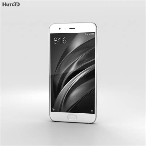 Xiaomi Mi 6 White 3d Model Download Phones On