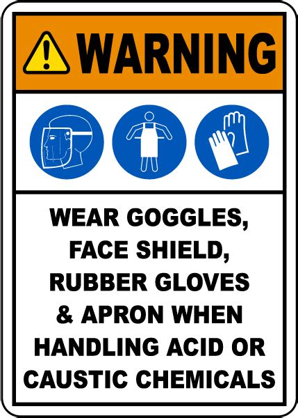 Warning Acid Ppe Sign Get Off Now