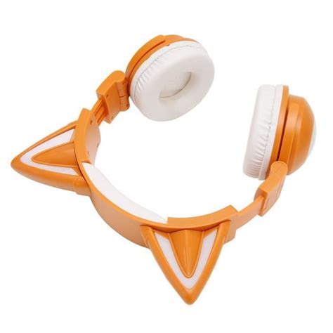 Jaune Casque De Jeu Sans Fil Avec Oreilles De Chat LED HURRISE