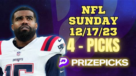 Prizepicks Best Picks Week Nfl Sunday Prop Bets