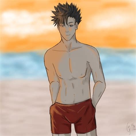 Kuroo Tetsurou Haikyuu Fanart Zelda Characters Fictional Characters Fan Art Beach