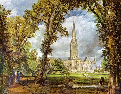 salisbury cathedral   bishops grounds john constable