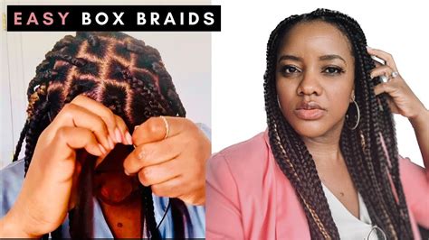 EASY BOX BRAIDS RUBBER BAND METHOD MEDIUM SIZE BOX BRAIDS